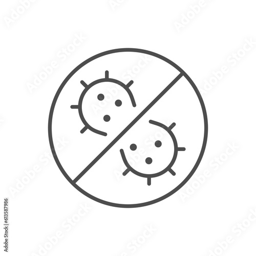 Antibacterial or antiviral line icon