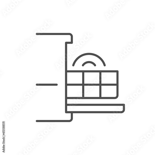 Dishwasher machine line outline icon