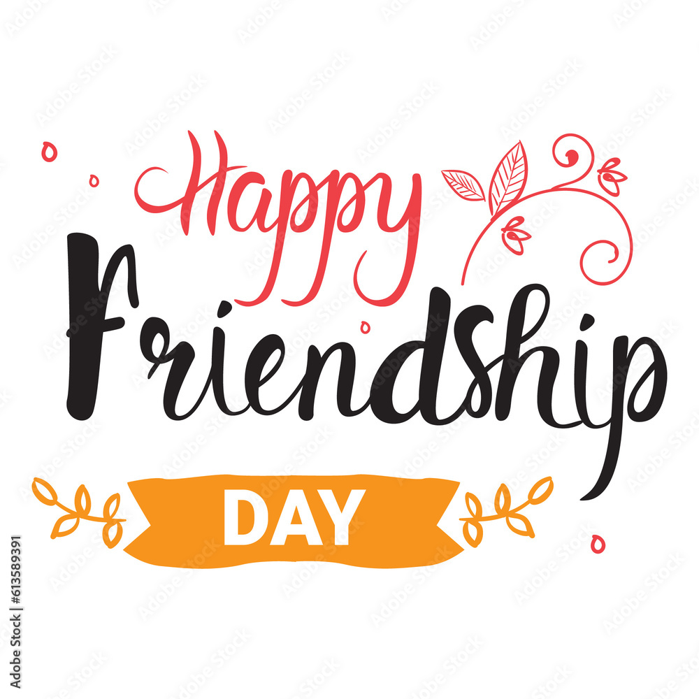 lettering happy friendship day