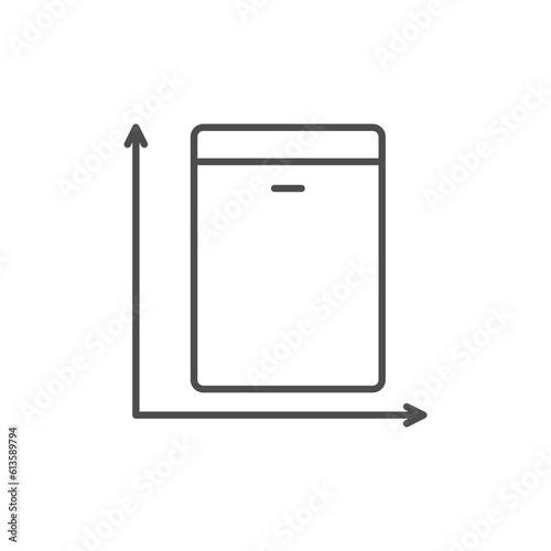 Appliance size line outline icon
