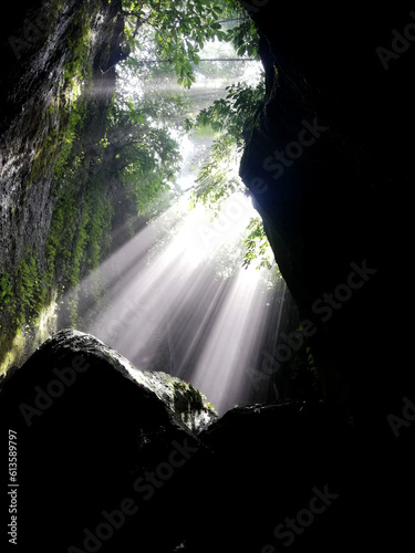 Tukad Cepung waterfall at Bali regency of Bali photo