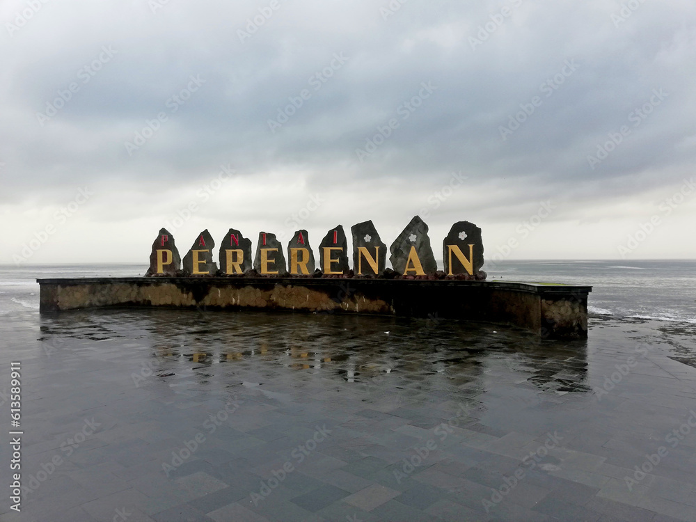 Fototapeta premium Pererenan beach at Badung regency of Bali Indonesia