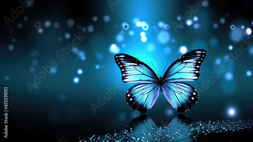 a lightning butterfly with raindrops, ai generated image © Sternfahrer
