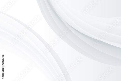 White and gray fluid gradient background. 3d abstract modern design. Wavy white and gray fluid vector background.