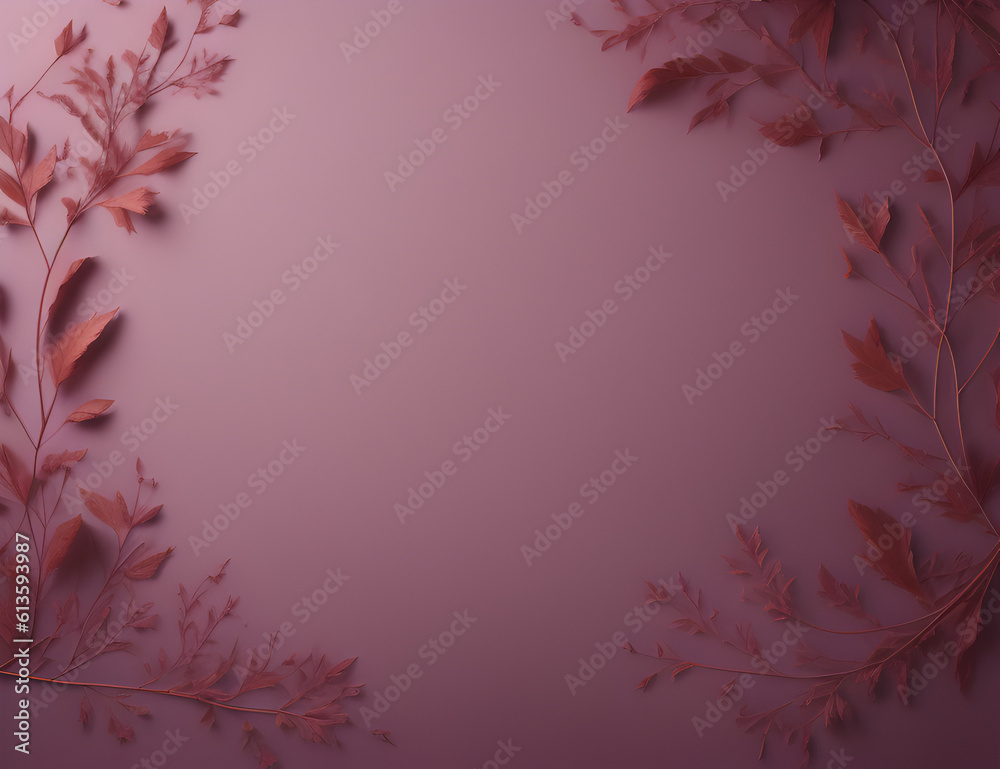 autumn leaves background pink empty frame product autumn leaves background pink empty frame product