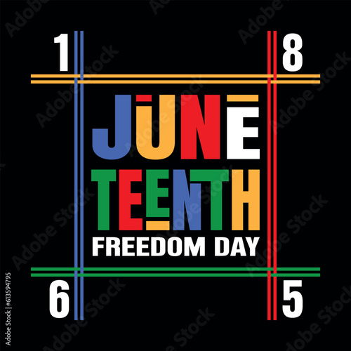 Juneteenth freedom day June 19. Freeish Design of Banner. Black Lives Matter. Vector logo Illustration.