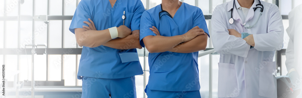 set of nurses in blue suits set of nurses in blue suits