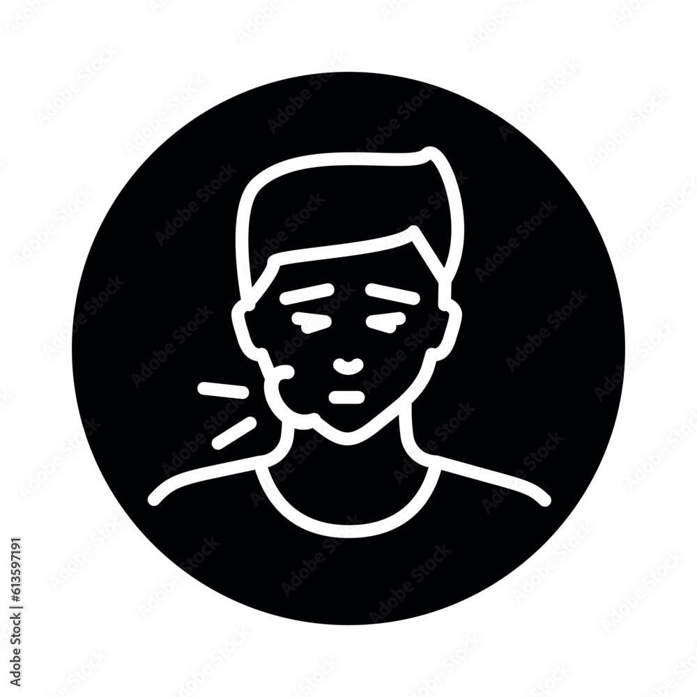 Toothache line icon. Isolated vector element. Toothache line icon. Isolated vector element.