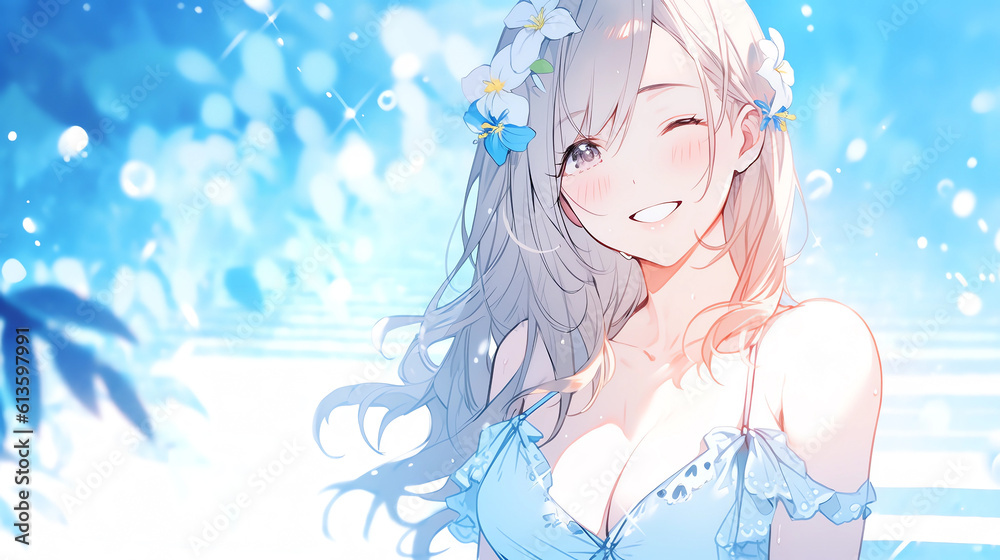 hand drawn cartoon anime cool swimsuit girl illustration in summer
hand drawn cartoon anime cool swimsuit girl illustration in summer