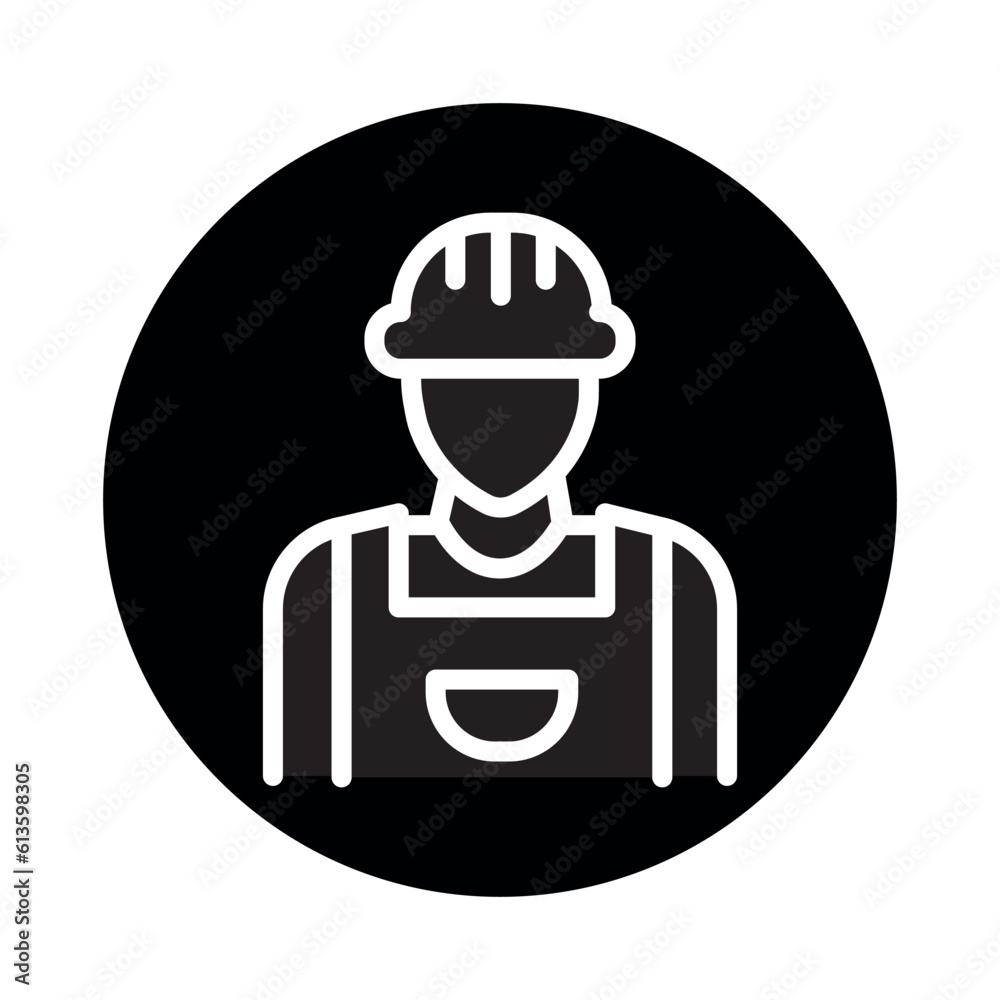 Master line icon. Handyman service.Isolated vector element.