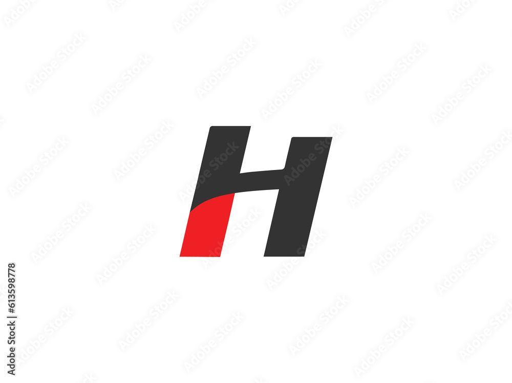 Obraz premium Innovative high tech logo template, Letter H with circle space design. Creative minimalism logotype icon, Letter H logo icon design template elements, Initials H logo design. Initial Letter Logo.