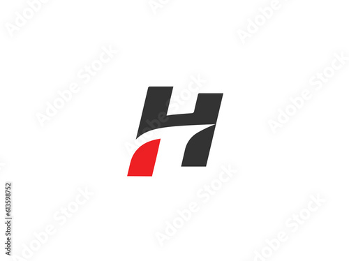  Innovative high tech logo template, Letter H logo icon design template elements, Initials H logo design, Letter H with circle space design.  Initial Letter Logo. Creative minimalism logotype icon.