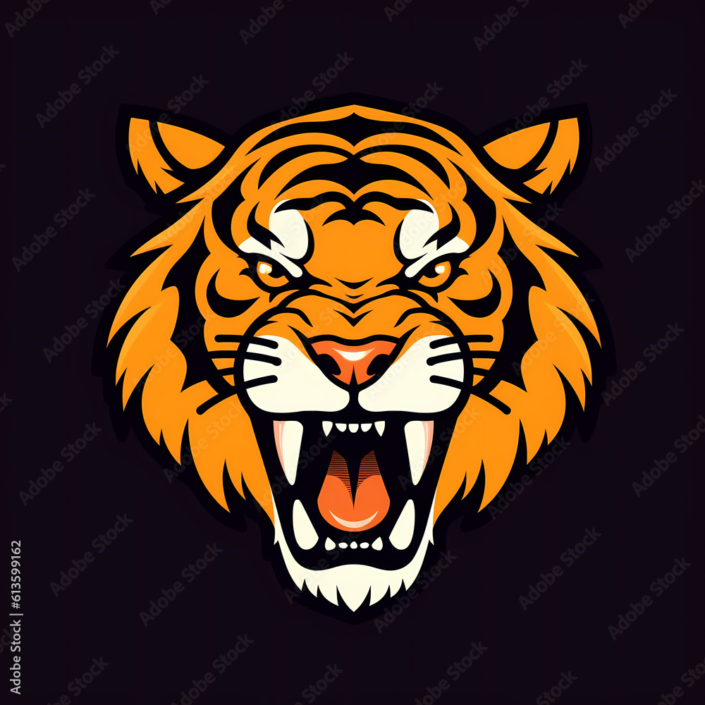 Tiger Logo. Generative AI