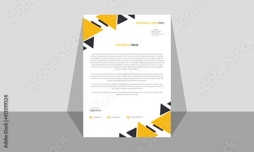 Professional and modern corporate letterhead template.