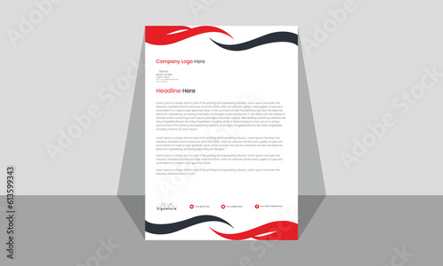 Corporate modern company letterhead design template.