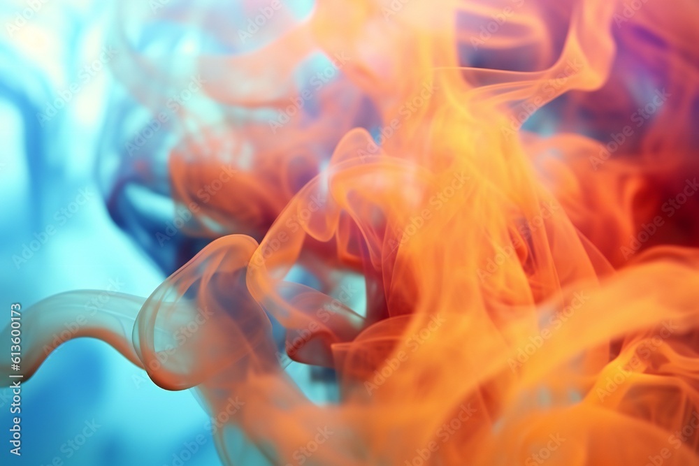 Organic fluid smoke flow background, sharp focus, shallow dof Generative AI