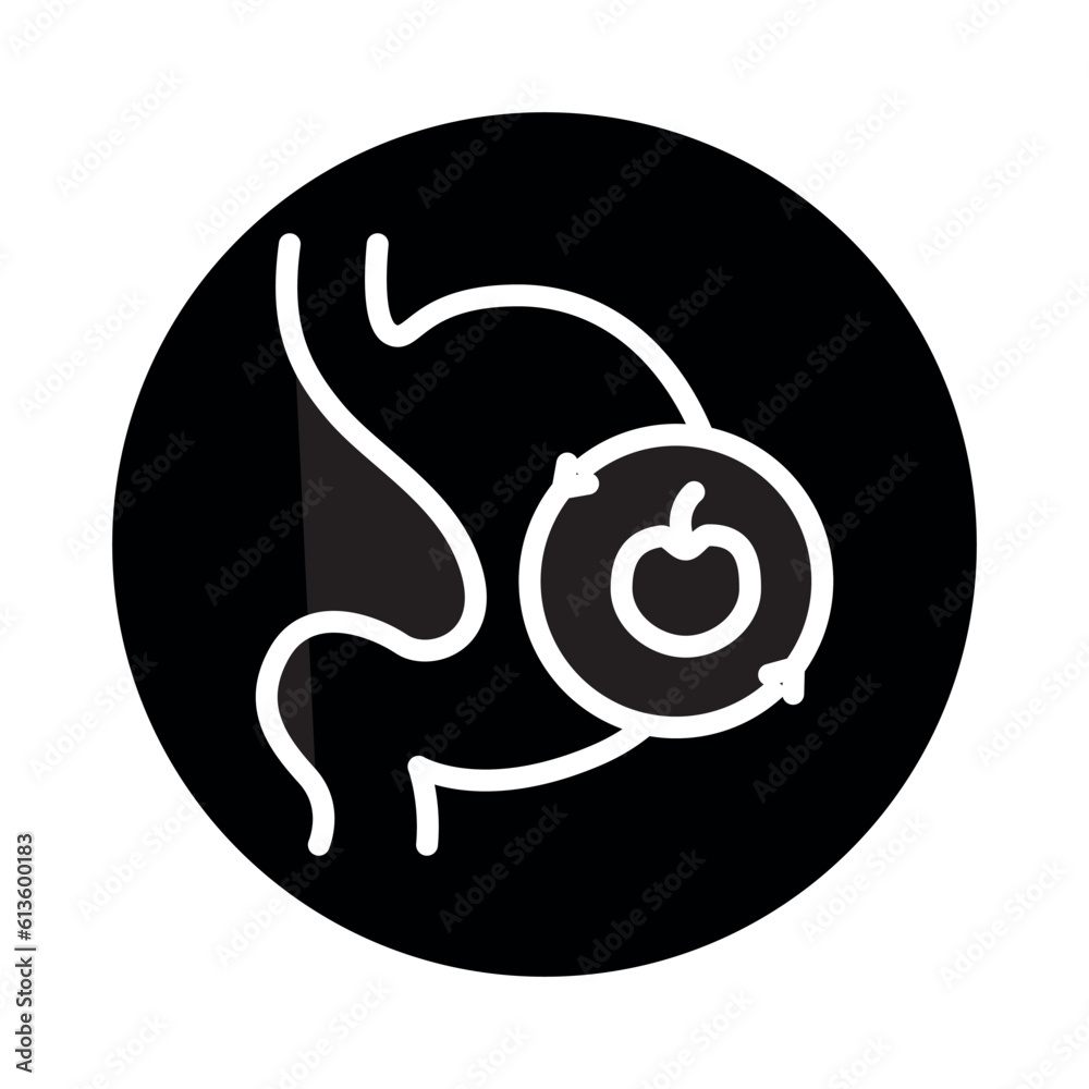 Fototapeta premium Digestion food line icon. Isolated vector element.