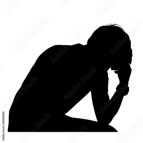 Depressed Person Vector