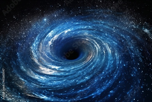 vortex of stars in space created with Generative AI technology