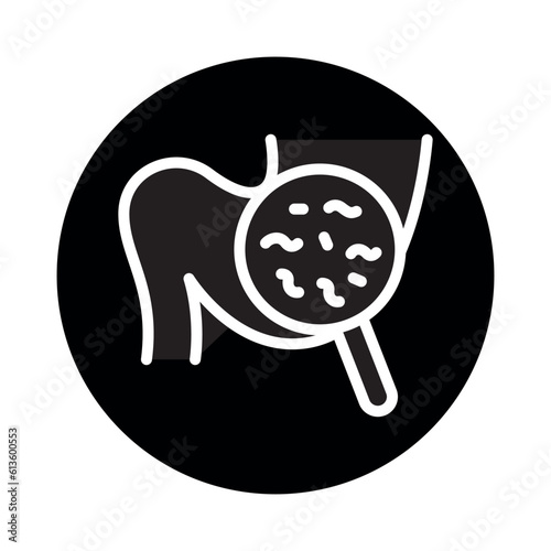 Dysbiosis line icon. Isolated vector element.