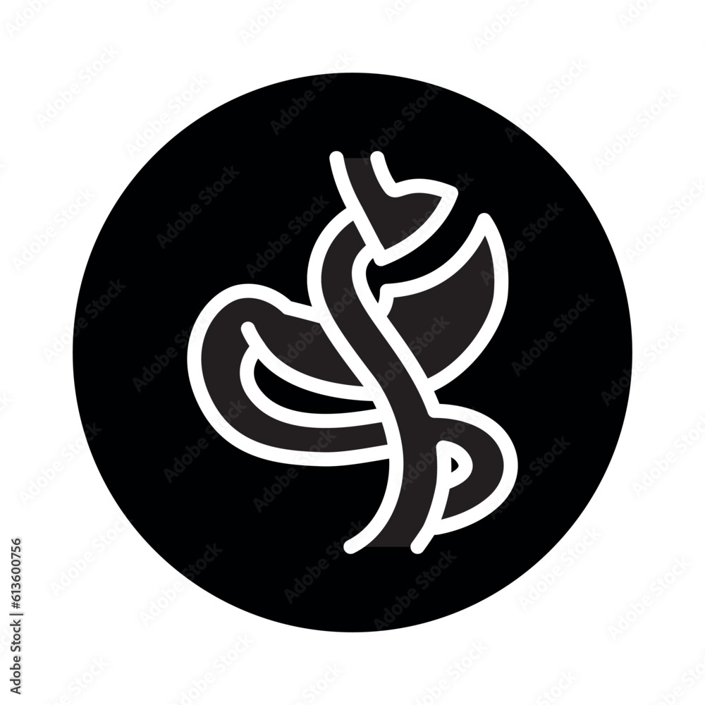 Gastric bypass (Roux-en-Y) line icon. Isolated vector element. Gastric bypass (Roux-en-Y) line icon. Isolated vector element.