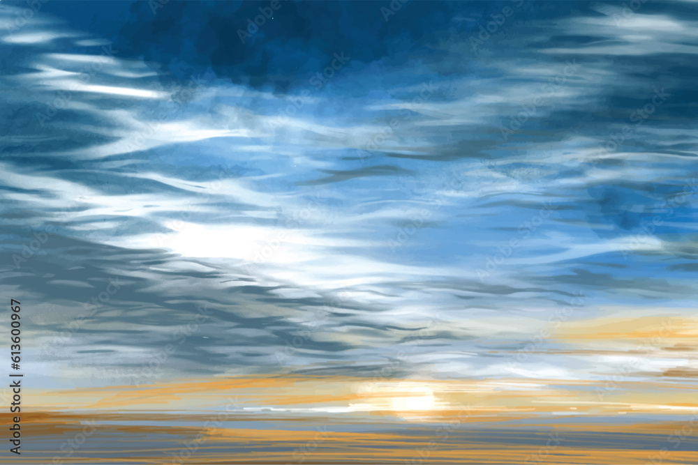Realistic blue sky background