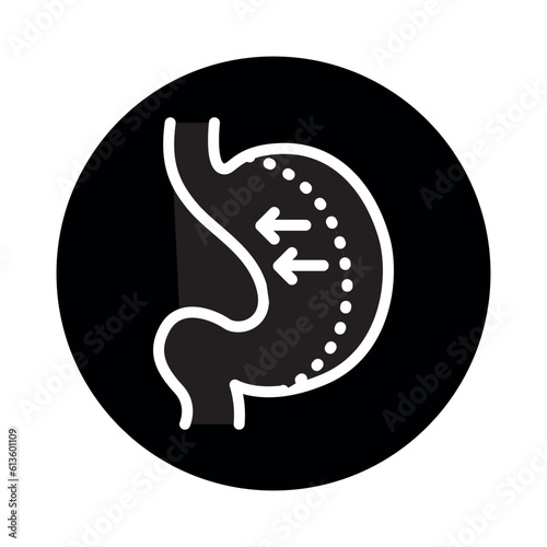 Sleeve gastrectomy line icon. Isolated vector element.