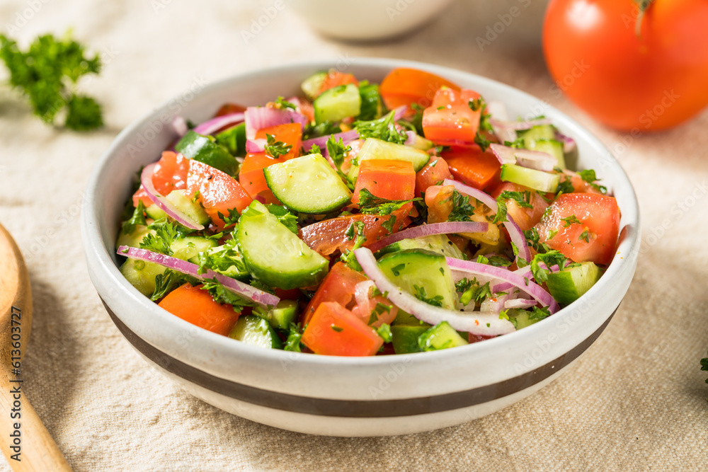 Homemade Cucumber Mediterranean Salad