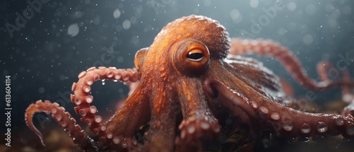 Portrait of an octopus. Generative AI
