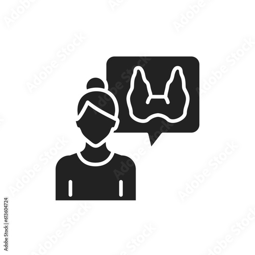 Endocrinologist doctor color line icon. Isolated vector element.