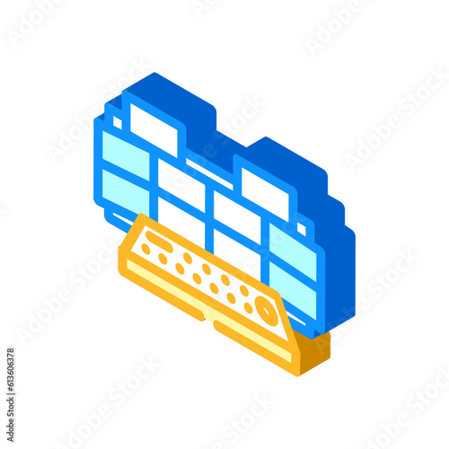newsroom news media isometric icon vector. newsroom news media sign. isolated symbol illustration