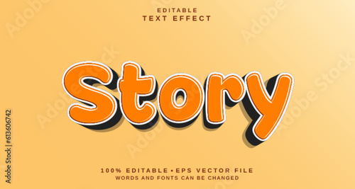 Editable text style effect - Story text style theme.