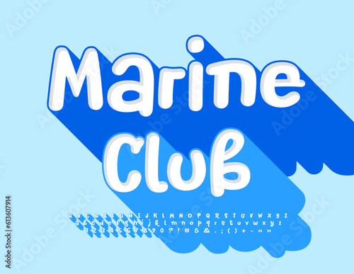 Vector ecologic sign Bio Energy with decorative Leaf. Alphabet Letters, Numbers and Symbols set. White and Green modern Font