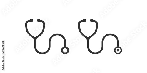 Stethoscope Line Icon. Vector illustration desing.