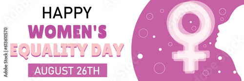 Banner for Happy Women's Equality Day