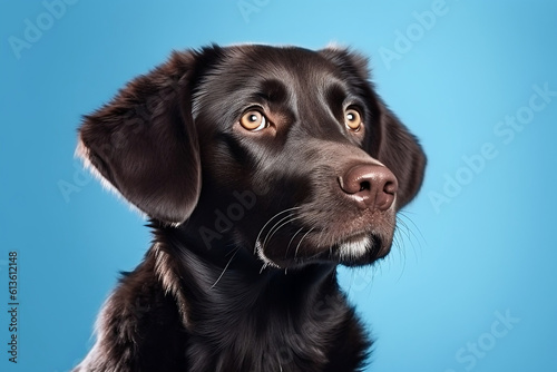 Portrait of a dog on a colorful background -Generative AI