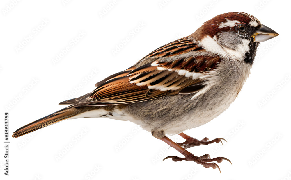 Sparrow isolated on the transparent background PNG. AI generative. Sparrow isolated on the transparent background PNG. AI generative.