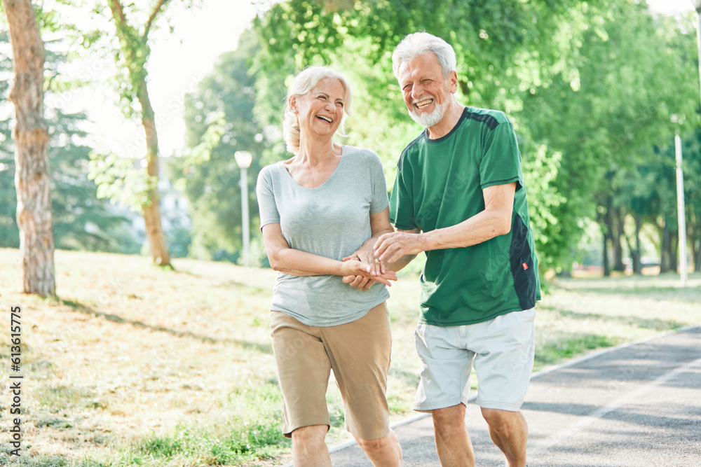 woman senior man outdoor running couple lifestyle sport smiling together jogging healthy nature fit happy active retirement exercise fitness run woman senior man outdoor running couple lifestyle sport smiling together jogging healthy nature fit happy active retirement exercise fitness run