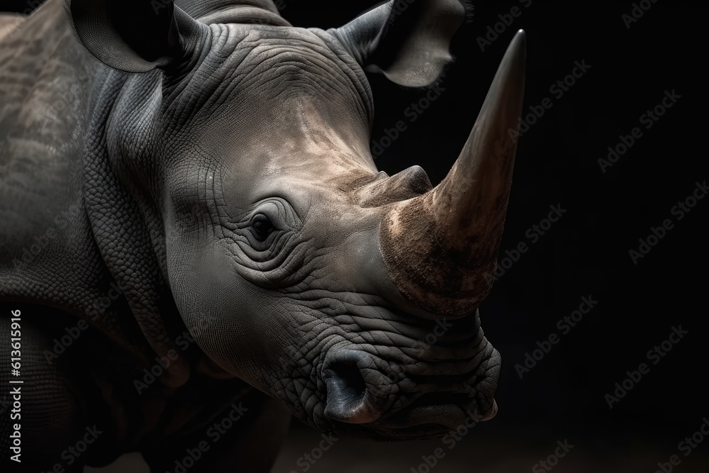 Fototapeta premium Rhino. Generative AI.