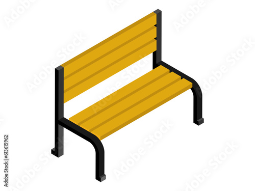 bench on white background