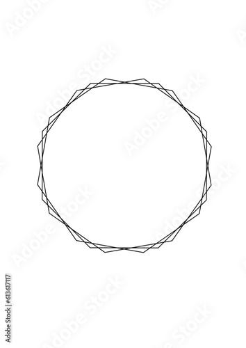 rahmen aus einer kombination aus drei regelmäßigen achtecken