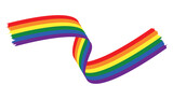 LGBTQ pride rainbow flag wave. Pride design Element for banner. Vector EPS10.