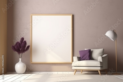 Empty picture frame on the wall