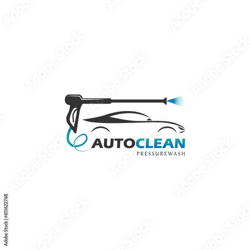Illustration vector graphic of pressure power wash spray logo design template