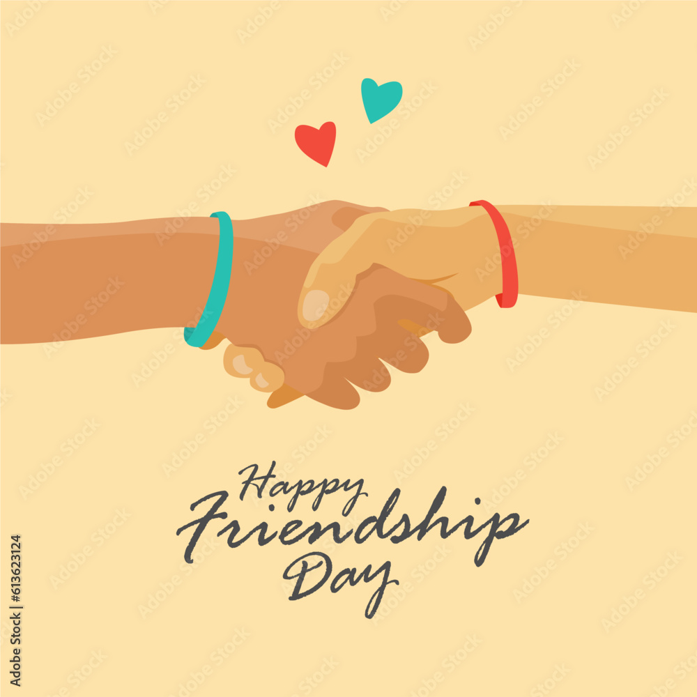 happy friendship day greeting card design