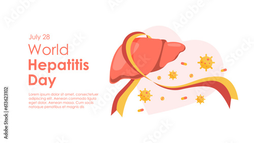 world hepatitis day banner template