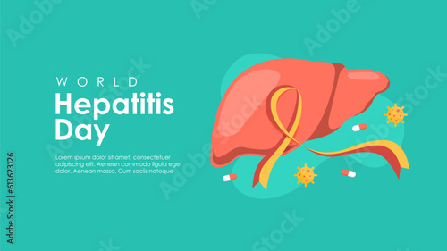 world hepatitis day background template