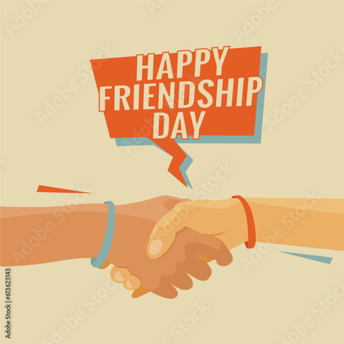 happy friendship day poster template design