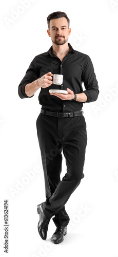 Handsome businessman with c...