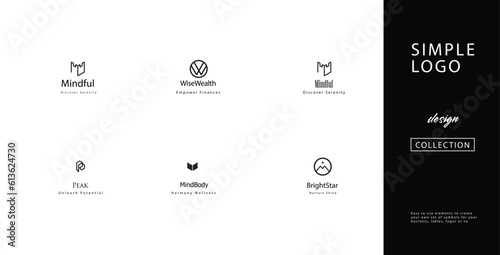 Simple, Minimalist Logo Design: Hand-Drawn Original Symbols and Signs for Business Branding - Vector Logo Pack & Set